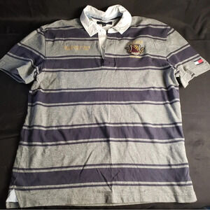 Tommy Hilfiger Preparatory Union 1985 Striped‎ Polo Shirt Men’s XL